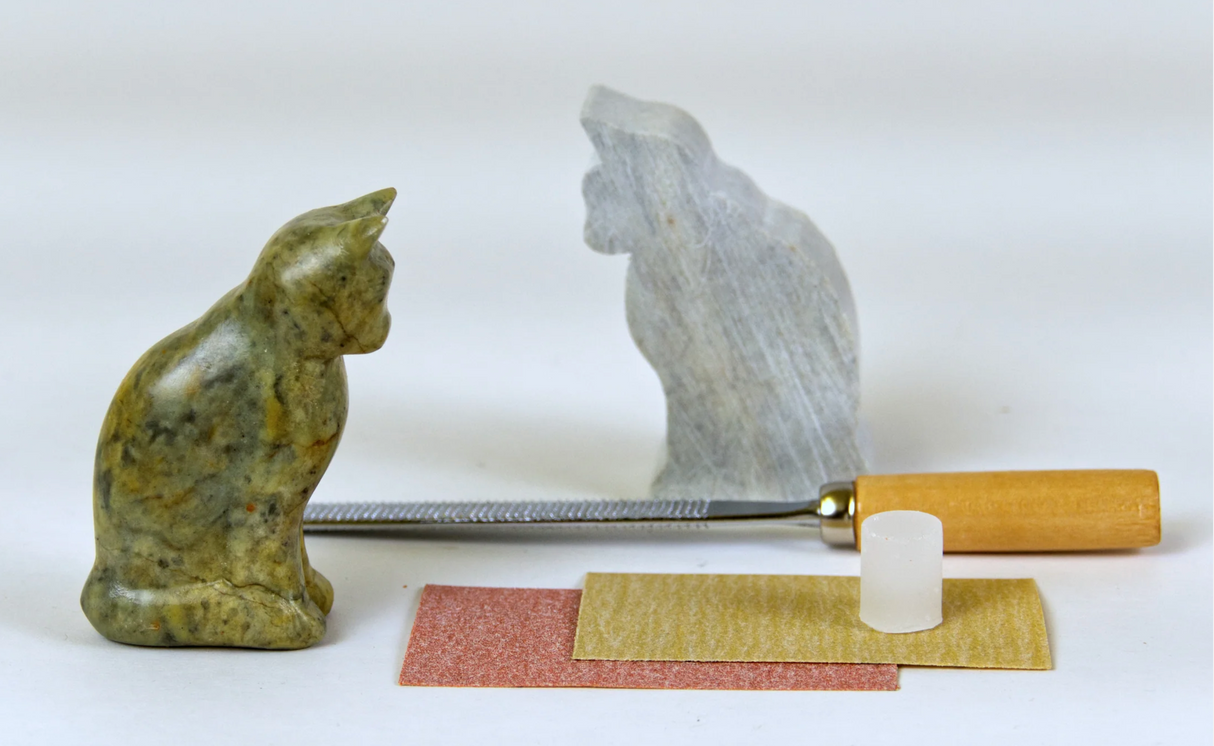 Soapstone Carving Kit | Cat