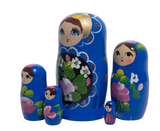 Matryoshka Nesting Dolls | Dark Blue Art 5pc