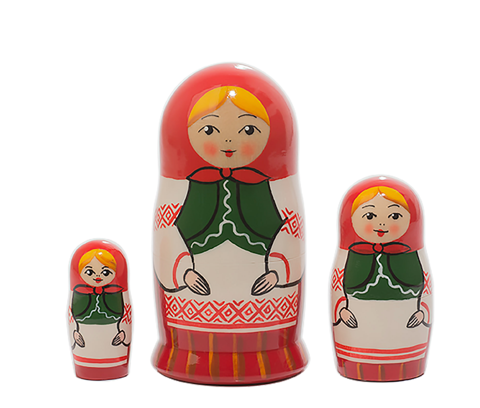 Matryoshka Nesting Dolls | Belorussian Nadia 3pc