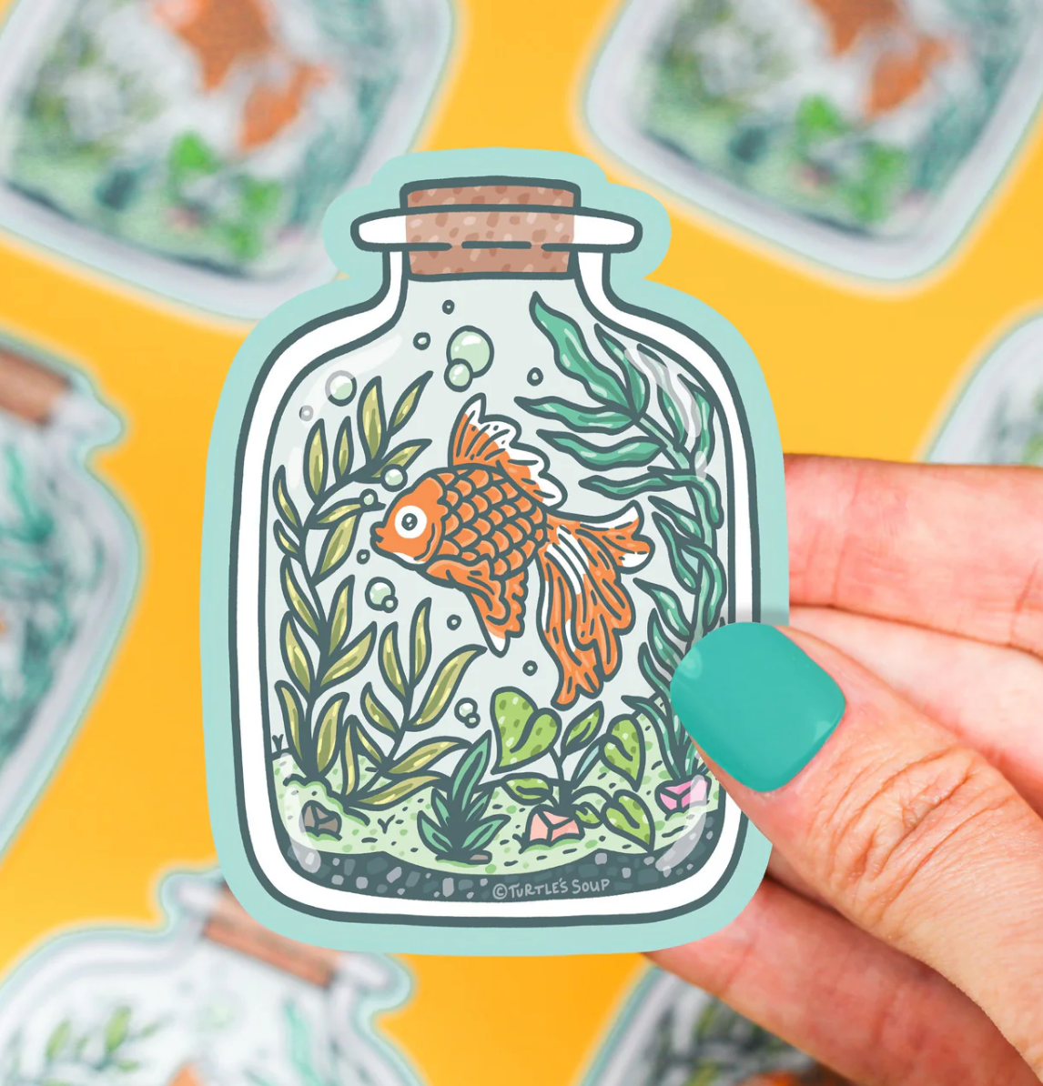 Goldfish Terrarium Sticker