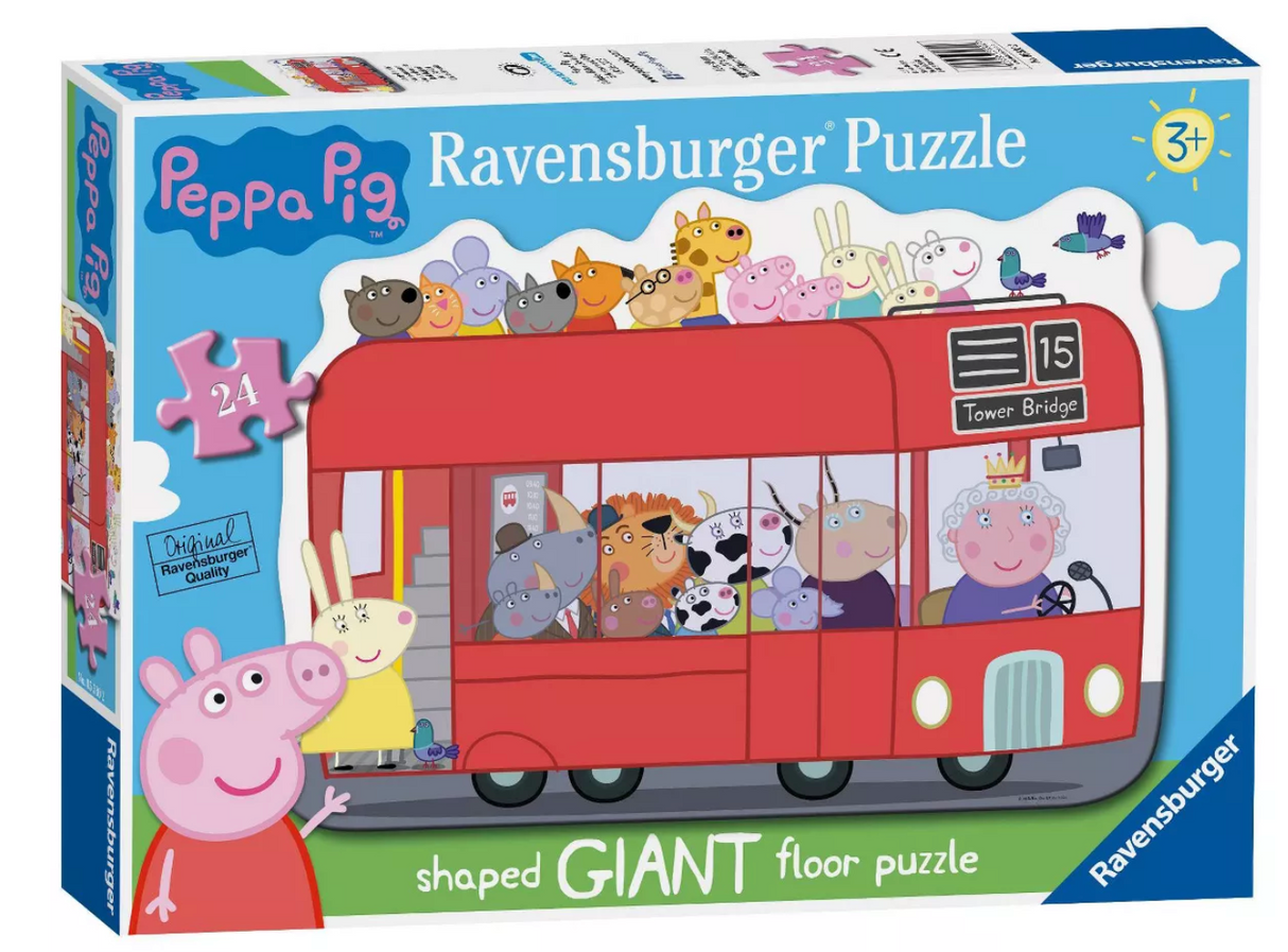 24pc Peppa Pig London Bus Floor Puzzle