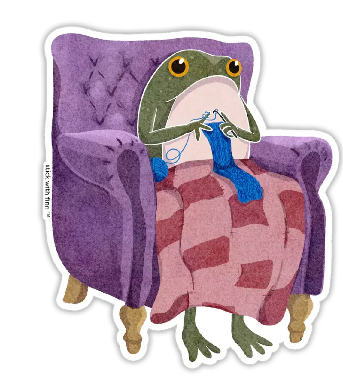 Frogson Crocheting Sticker