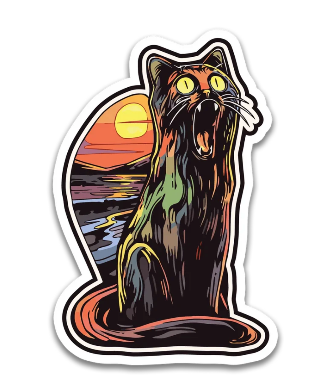 The Scream Cat Sticker