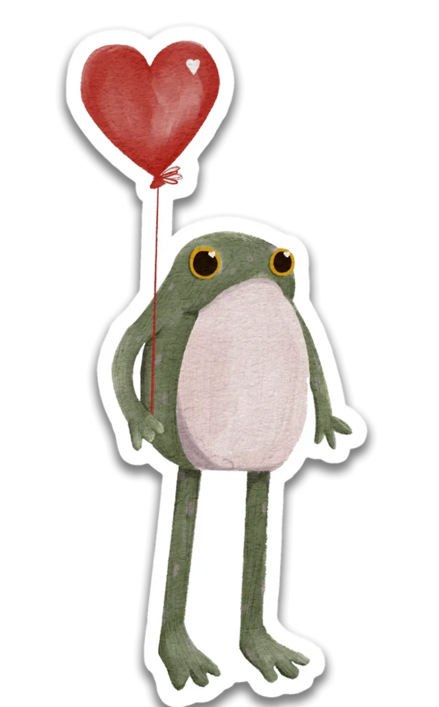 Frogson Hopeful Valentine Sticker