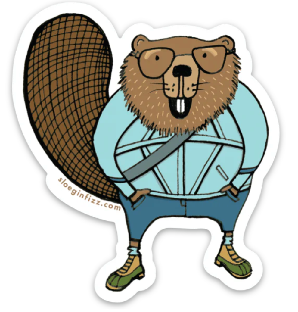 Athleisure Beaver Sticker