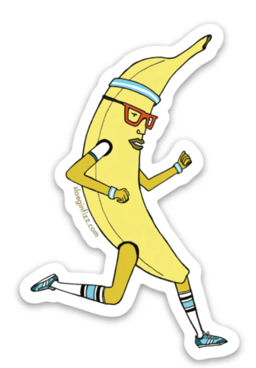 Banana Man on the Run Sticker