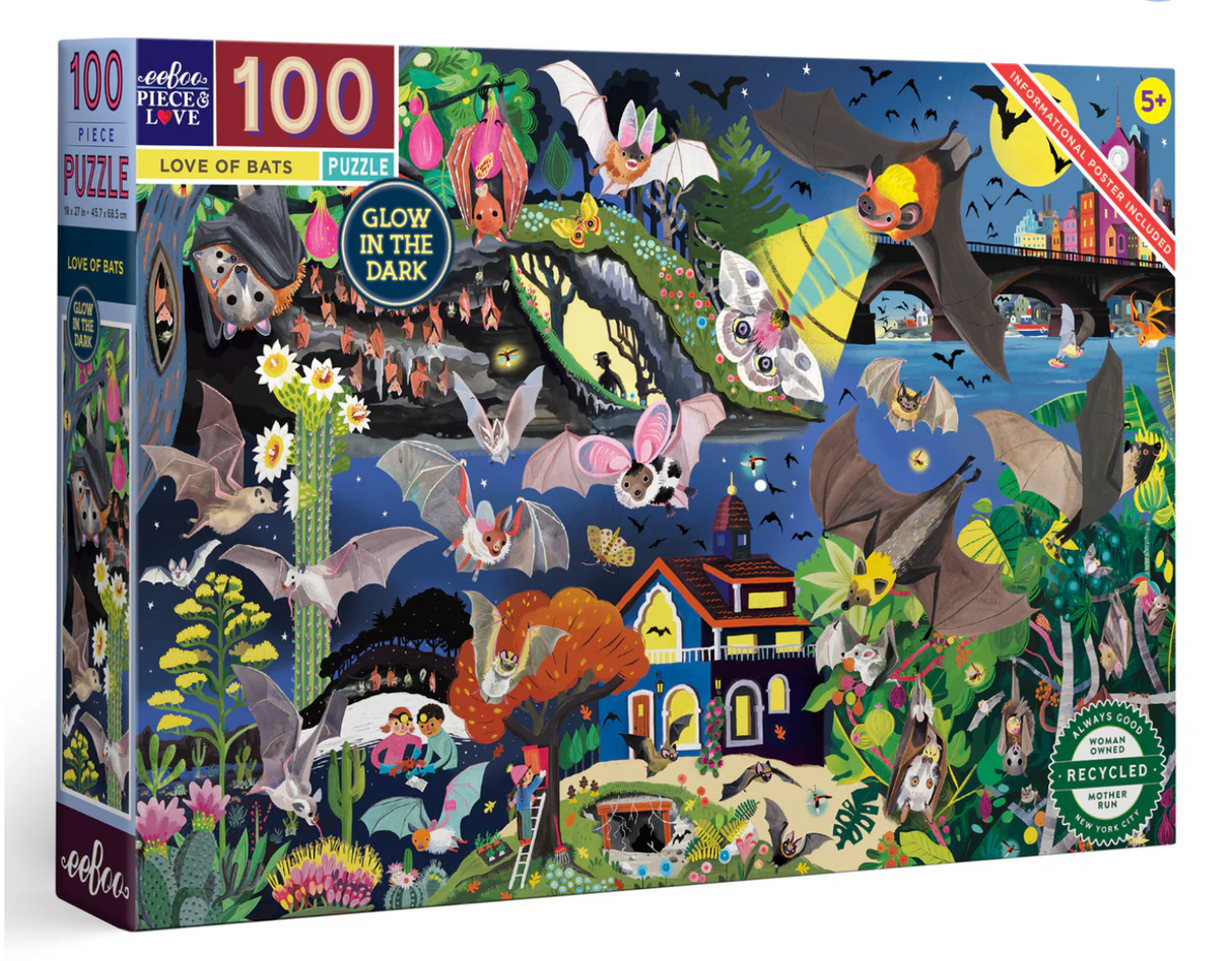 100pc Love of Bats Glow in the Dark Puzzle