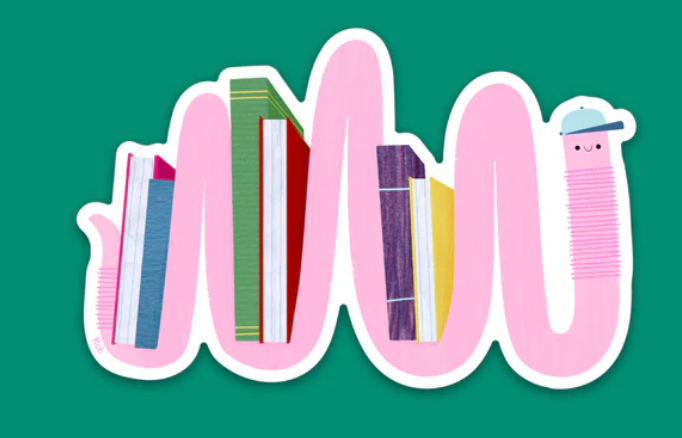 Bookworm Sticker