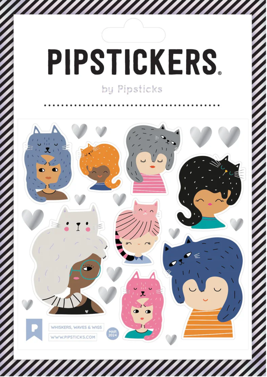 Whiskers Waves and Wigs Stickers