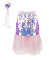 Bling Bling Mermaid Skirt & Hairclip | Pink