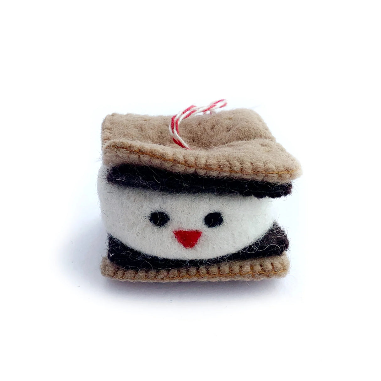 Smiling S'more Felt Ornament