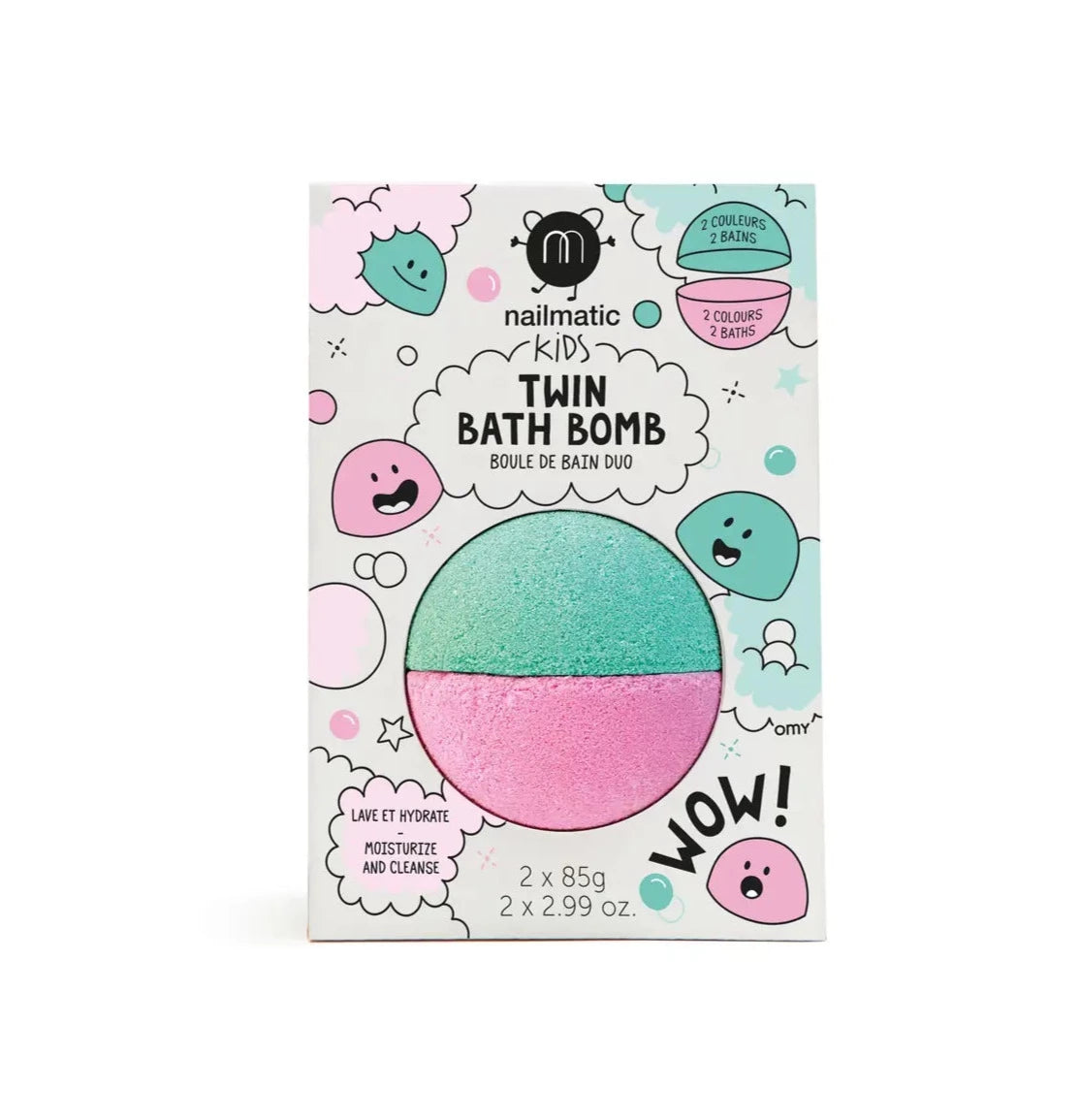 Bath Bomb Twin Pack Pink & Green