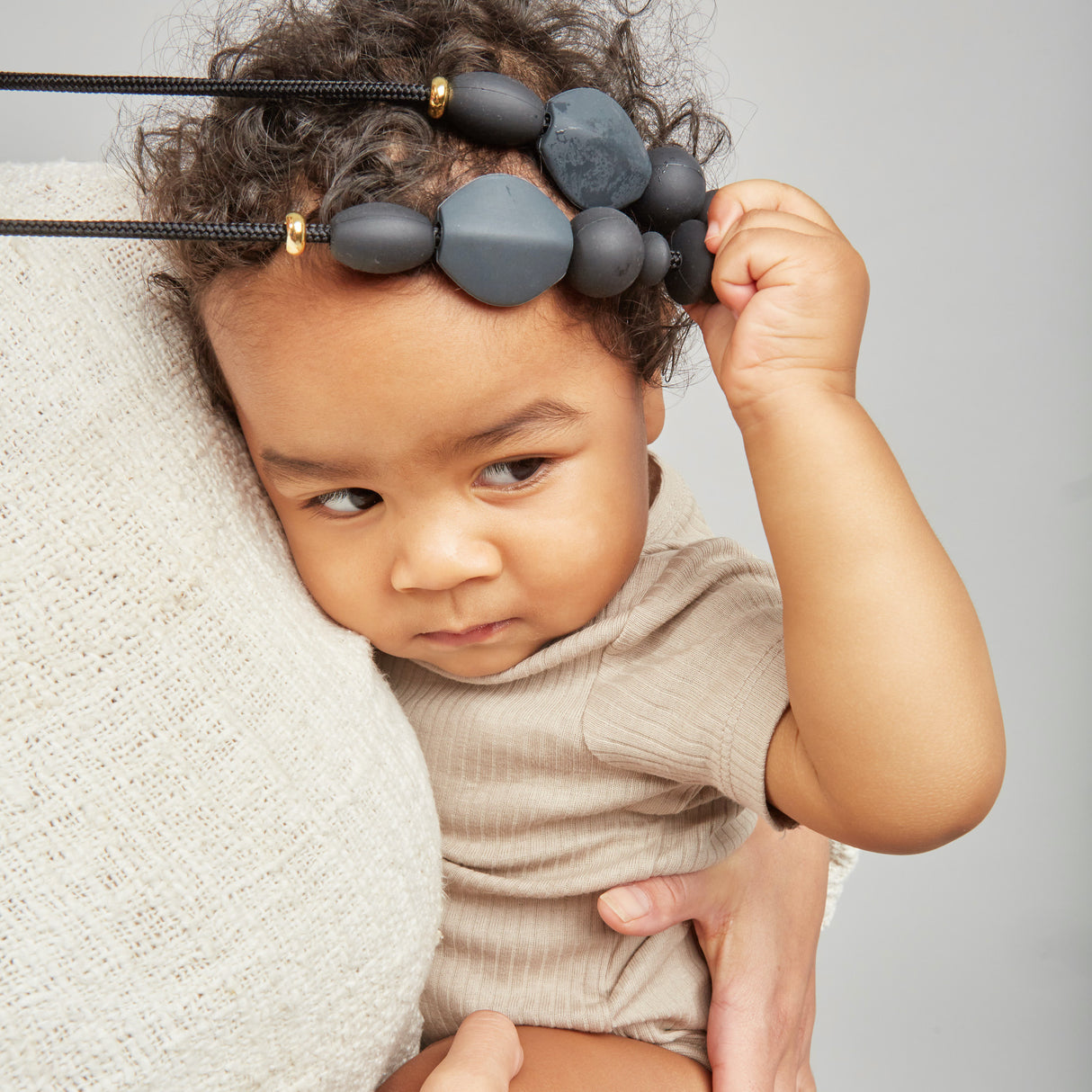 Signature Teething Necklace | Charcoal