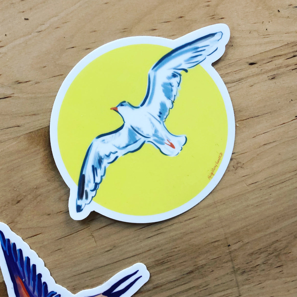 Seagull Sun Sticker