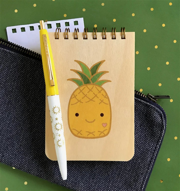 Mini Wood Notebook | Pineapple