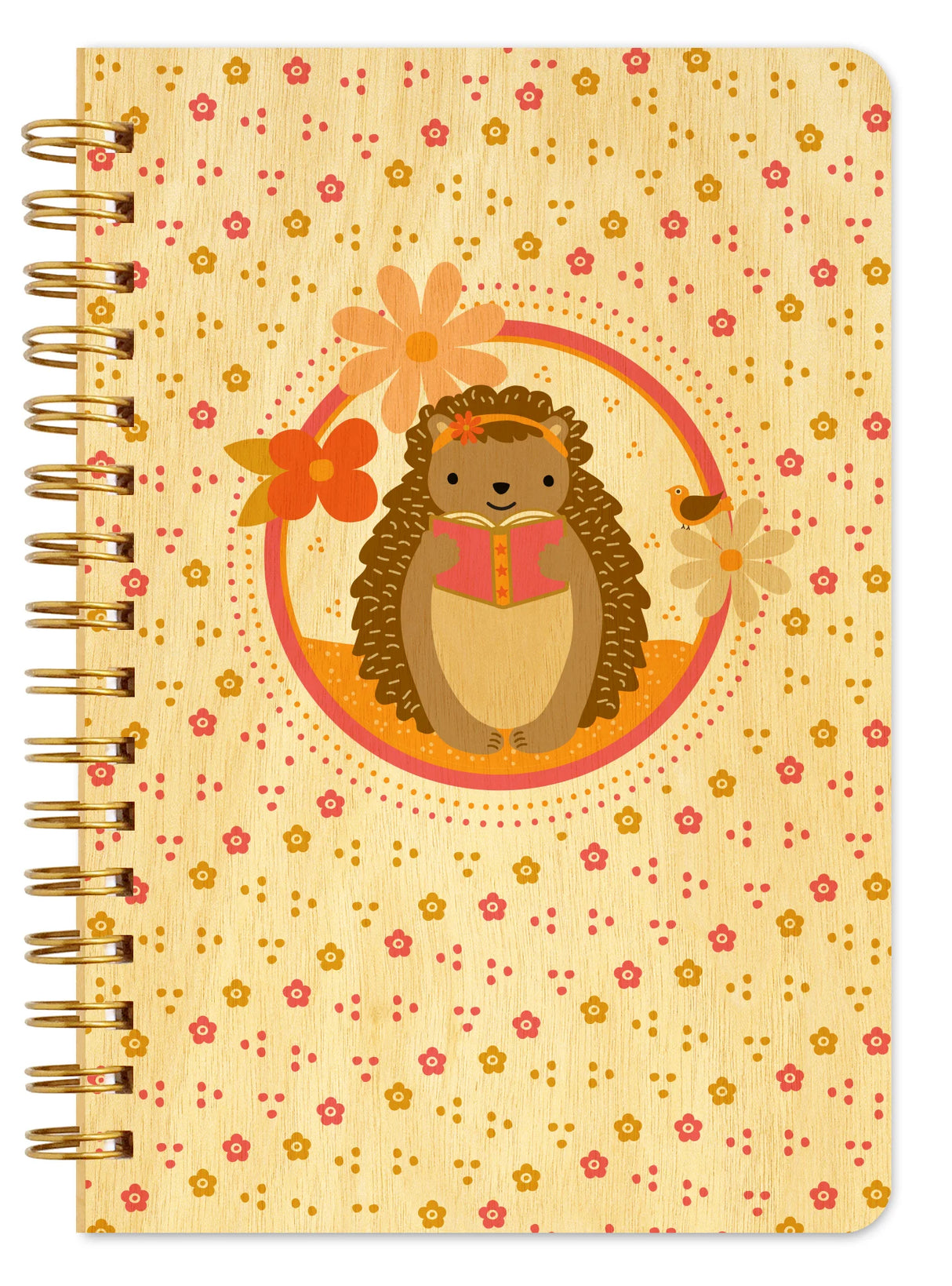 Reading Hedgehog Wood Notebook