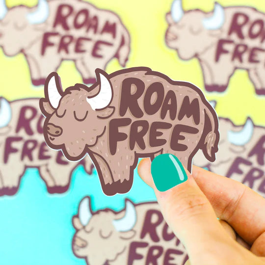 Roam Free Buffalo Sticker