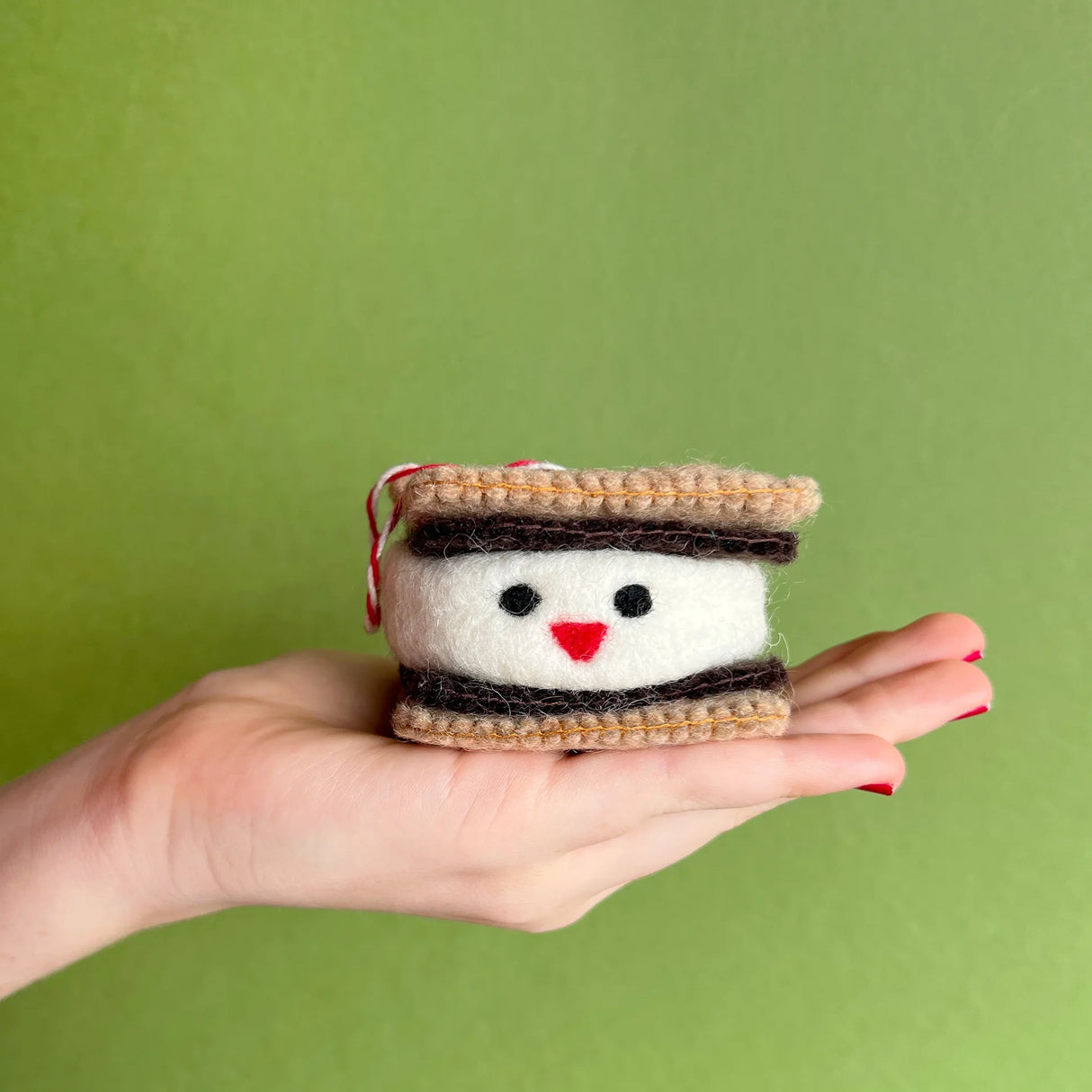 Smiling S'more Felt Ornament