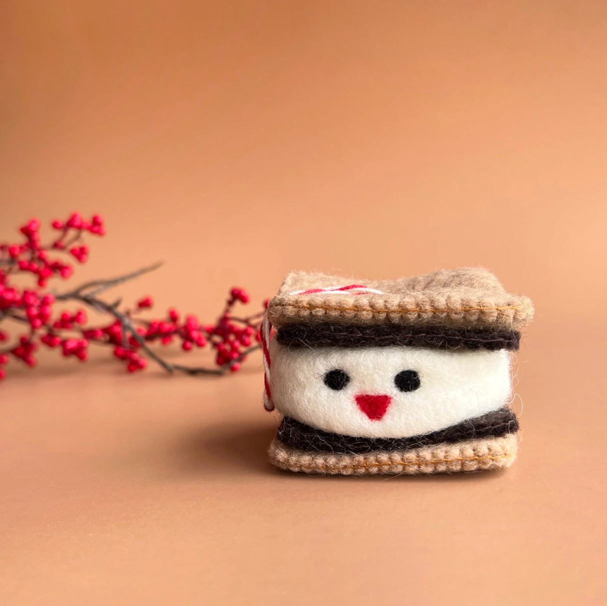 Smiling S'more Felt Ornament