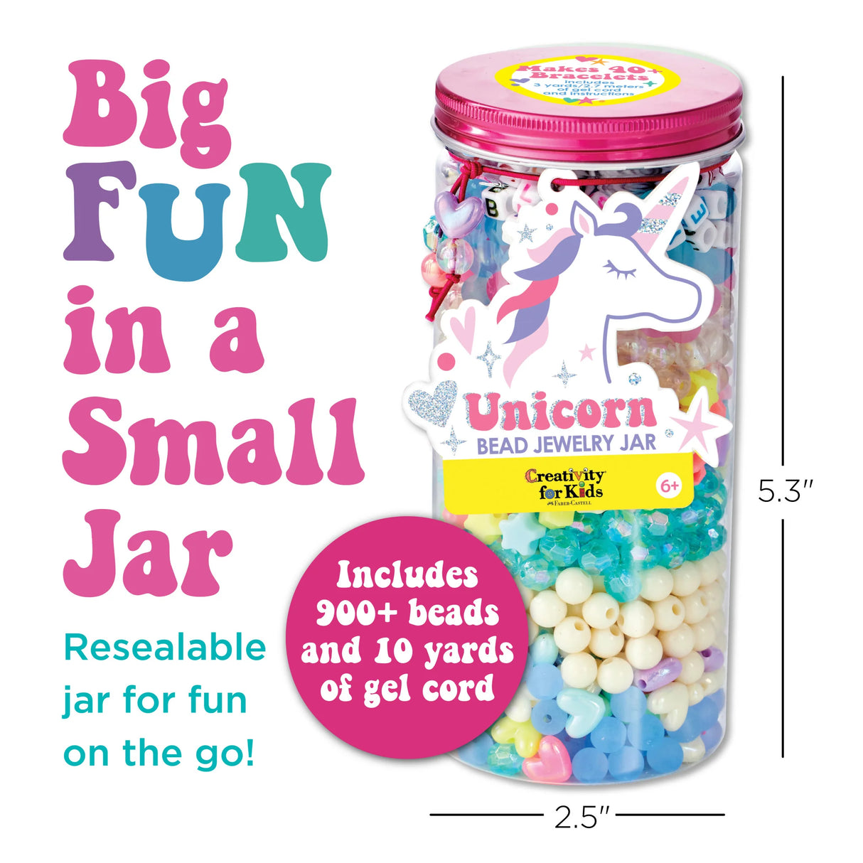 Bead Jewelry Jar | Unicorn