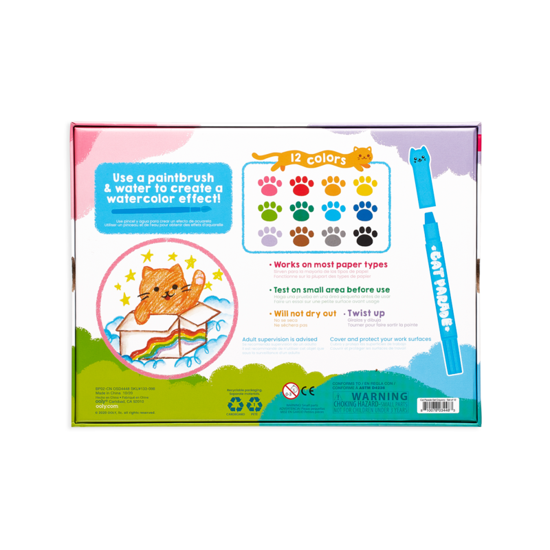 Cat Parade Twist-Up Watercolor Gel Crayons