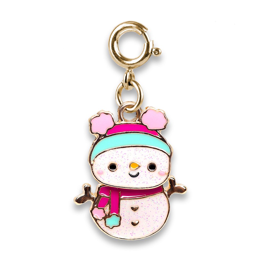 Snowman Gold Charm