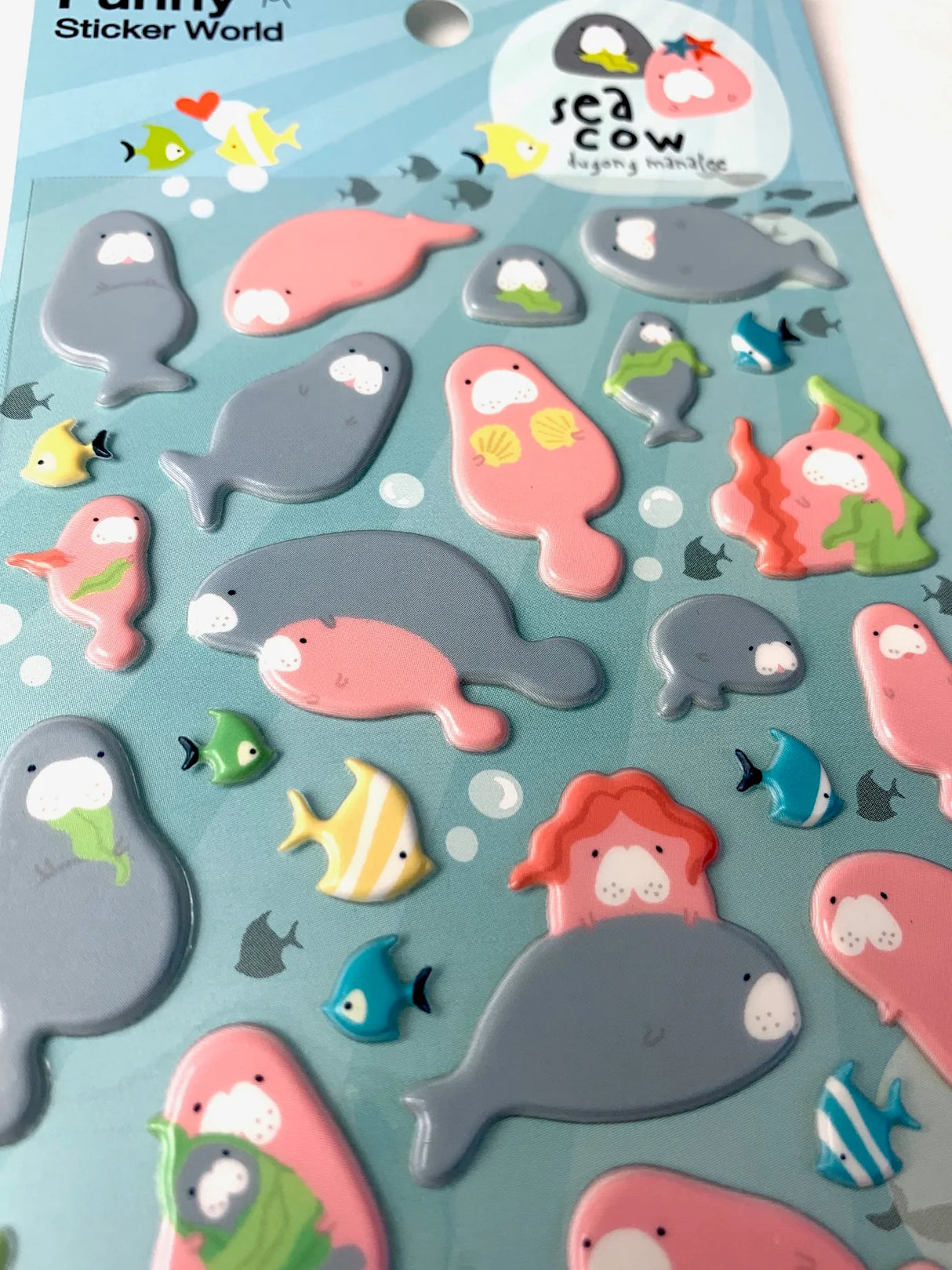 Manatee Puffy Stickers