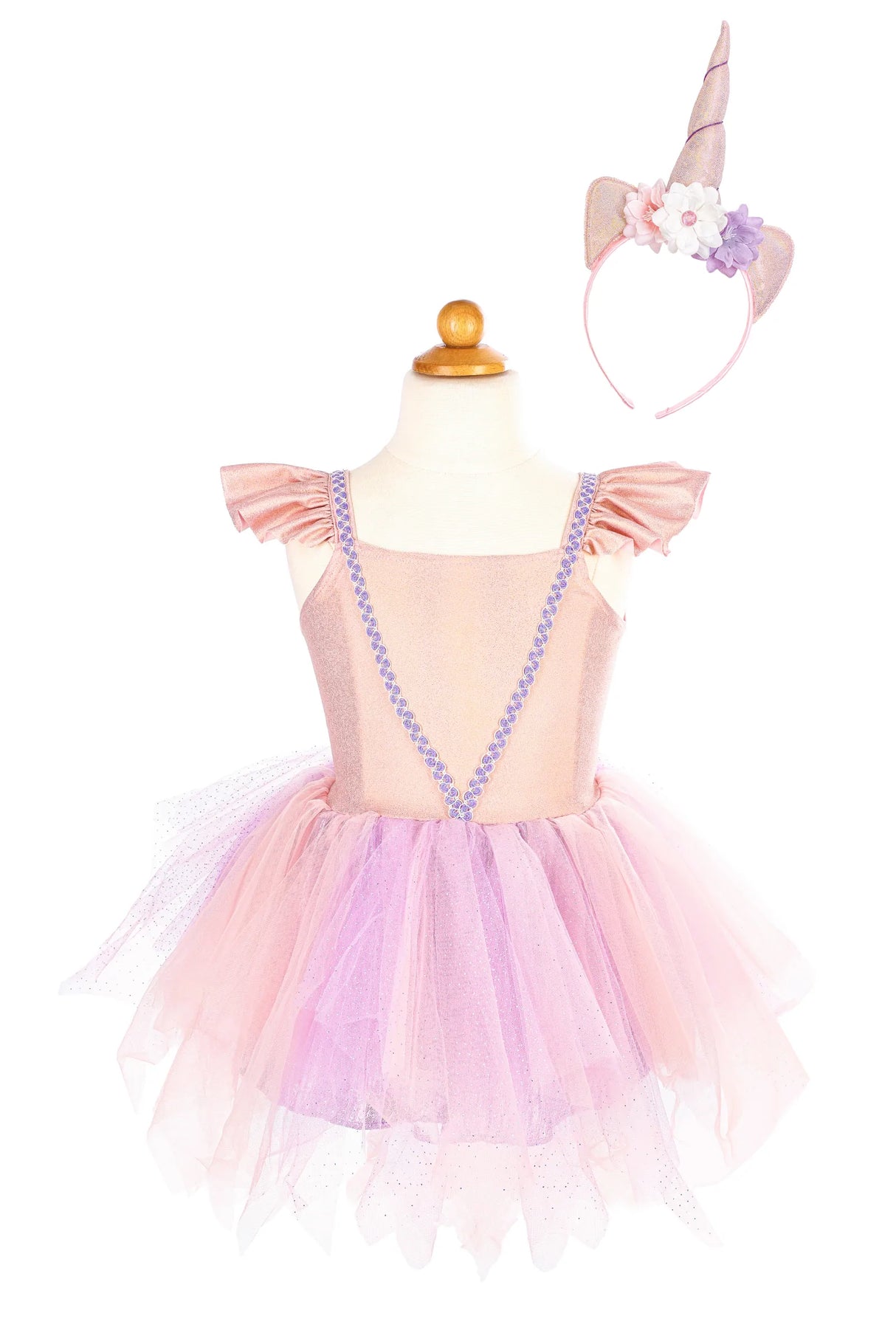 Pink Shimmer Unicorn Dress & Headband | Size 5-6