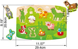 9pc Farm Animals Peg Puzzle