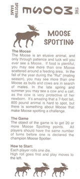 Maine Moose Dice Game