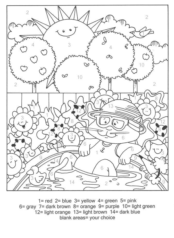 Color by Number Cutie Cats Coloring Book