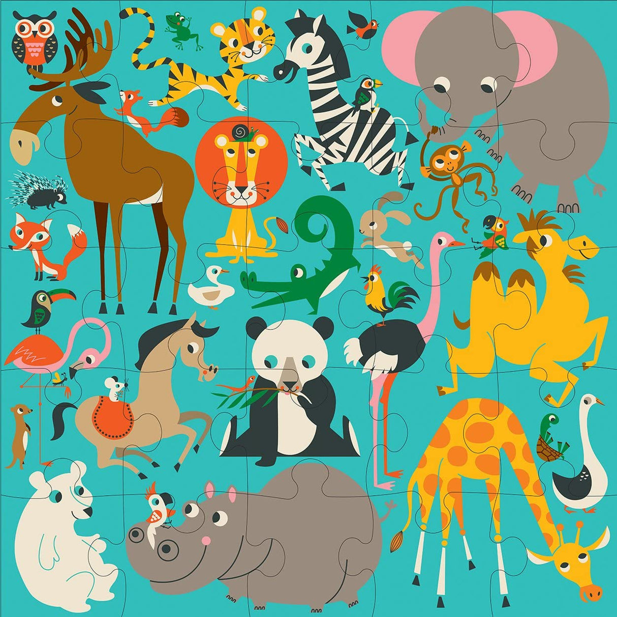 25pc World Animals Jumbo Puzzle