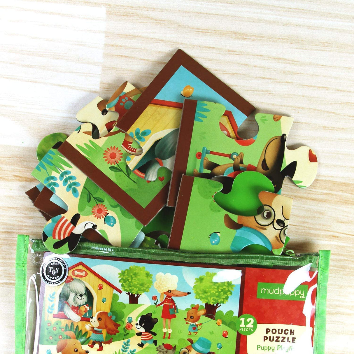 12pc Puppies Puzzle Pouch