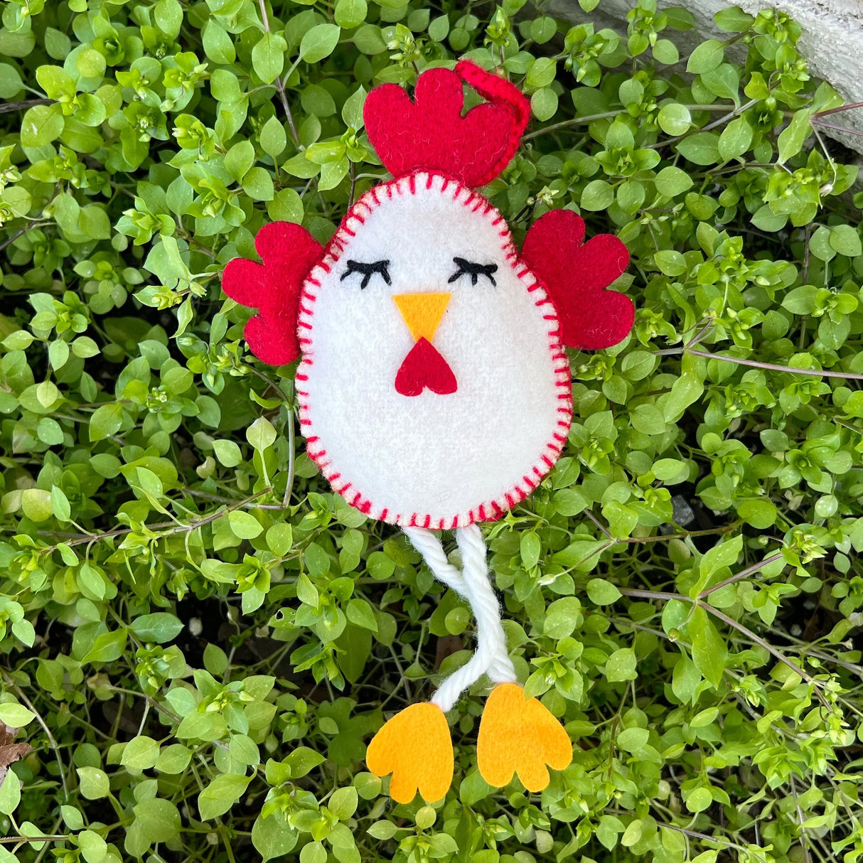 Chicken Felt Ornament