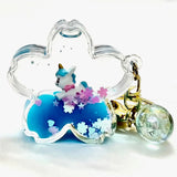 Unicorn Flower Keychain