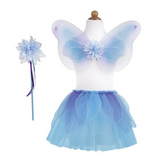 Fancy Flutter Skirt Set | Blue