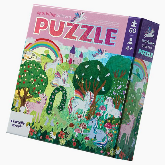 60pc Sparkling Unicorn Puzzle