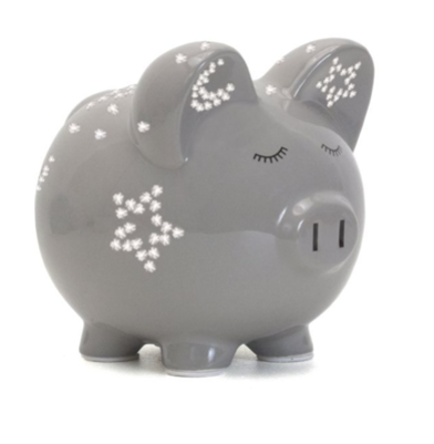 Piggy Bank Nightlight Grey