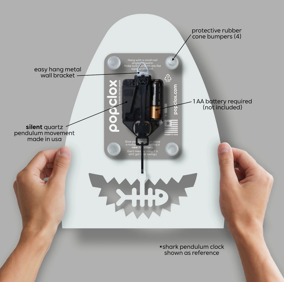 Acrylic Pendulum Clock | Hedgehog