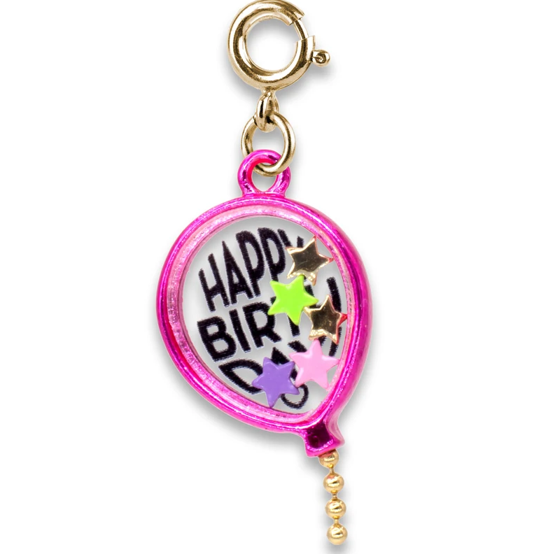 Gold Birthday Balloon Shaker Charm