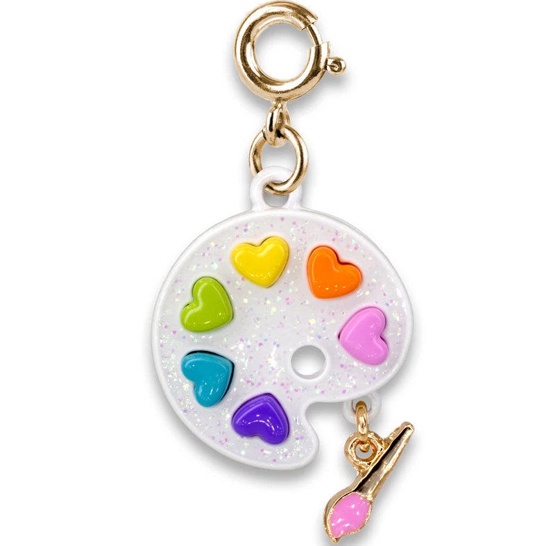 Gold Glitter Paint Charm