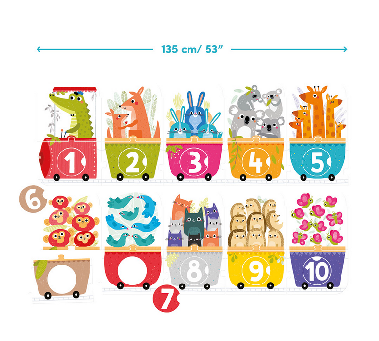 30pc Matching Number Train Floor Puzzle