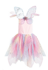 Rainbow Fairy Dress & Wings | Size 5-6