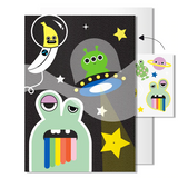 Alien Temporary Tattoos Card