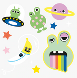 Alien Temporary Tattoos Card