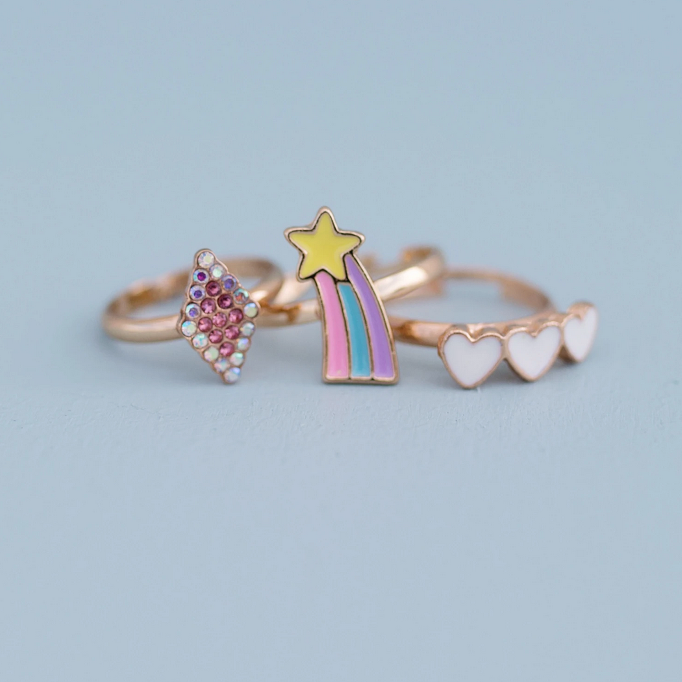 Boutique Heart Star Rings