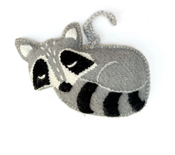 Felt Raccoon Ornament