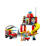 City Fire Station and Fire Truck