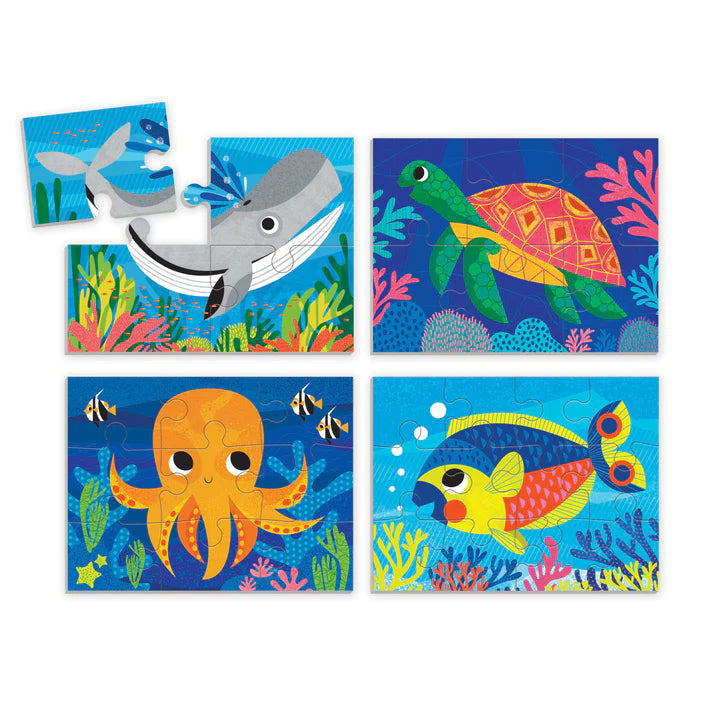 4-12pc Ocean Progressive Puzzles