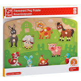 9pc Farm Animals Peg Puzzle